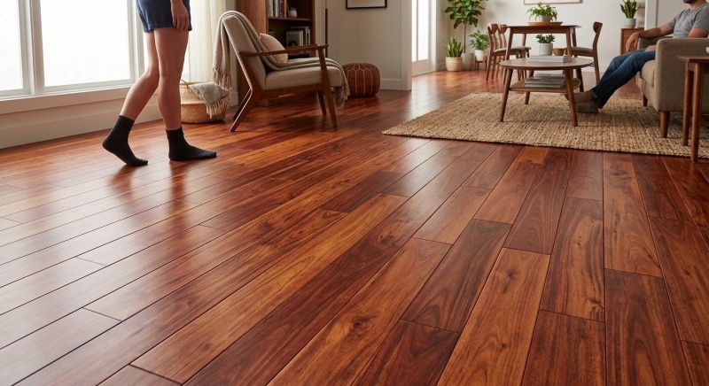 Cherry Floor Installation in Bell, CA