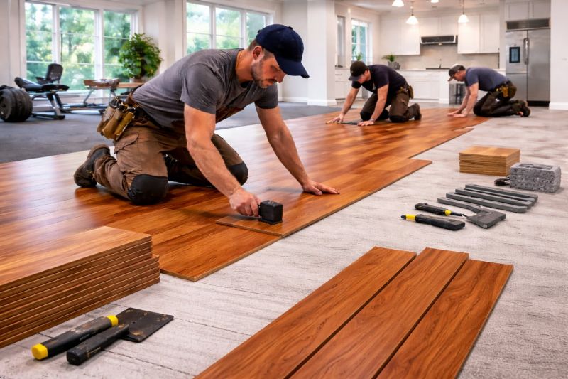 Cherry Floor Installation in Beverly Hills, CA