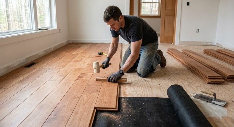 Cherry Floor Installation in La Mirada, CA