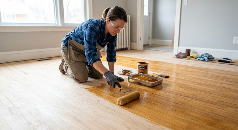 Hardwood Floor Staining in Brea, CA