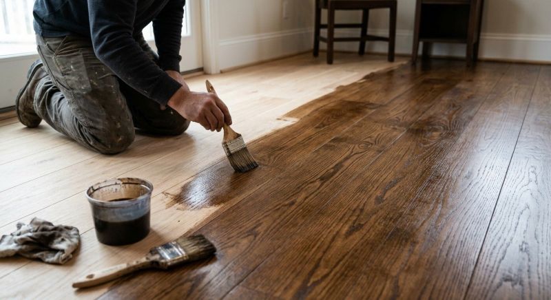 Hardwood Floor Staining in Brea, CA