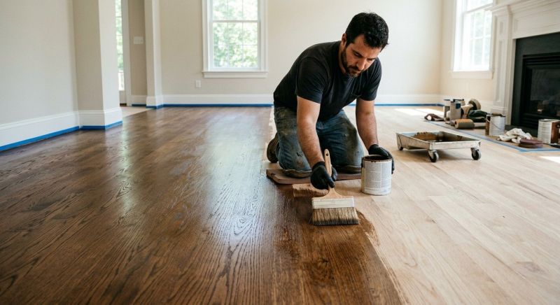 Hardwood Floor Staining in La Habra, CA