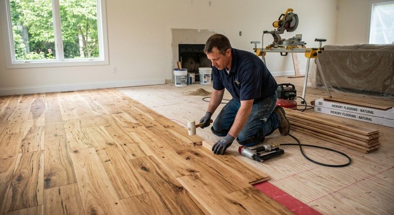 Hickory Floor Installation in Pasadena, CA