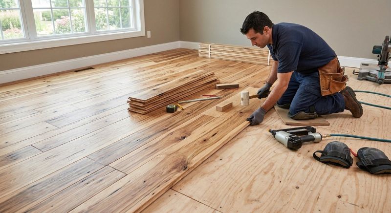 Hickory Floor Installation in Pasadena, CA