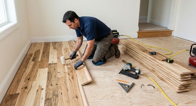 Hickory Floor Installation in Pasadena, CA