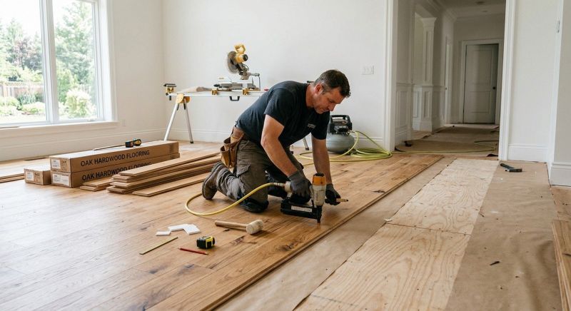 Oak Floor Installation in Fullerton, CA