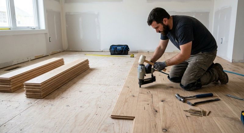 Oak Floor Installation in La Canada Flintridge, CA