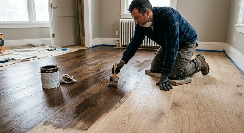 Walnut Floor Staining in Pasadena, CA